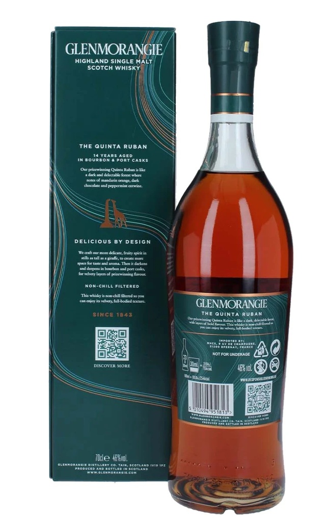 Glenmorangie The QUINTA RUBAN 14 Years Old Highland Single Malt 46% Vol. 0,7l