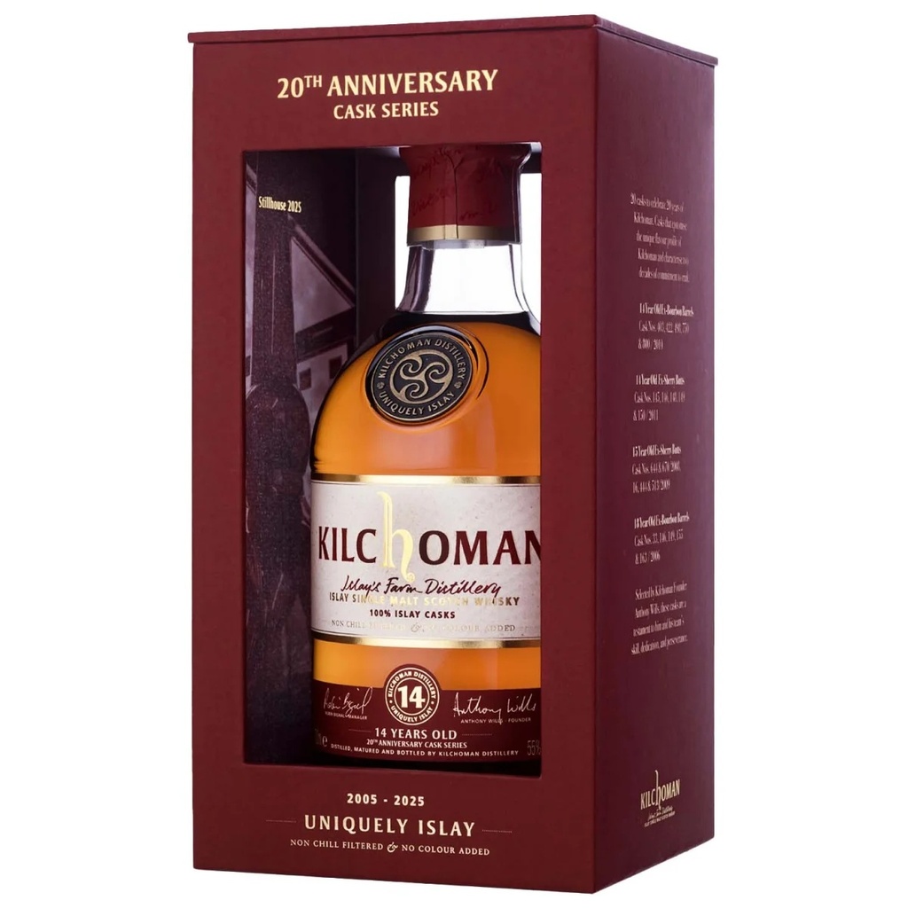 Kilchoman 14 Years Old - Sherry Butts - 100% Islay Casks - 20th Anniversary Cask Series - Islay Single Malt Scotch Whisky 55% Vol. 0,7 l