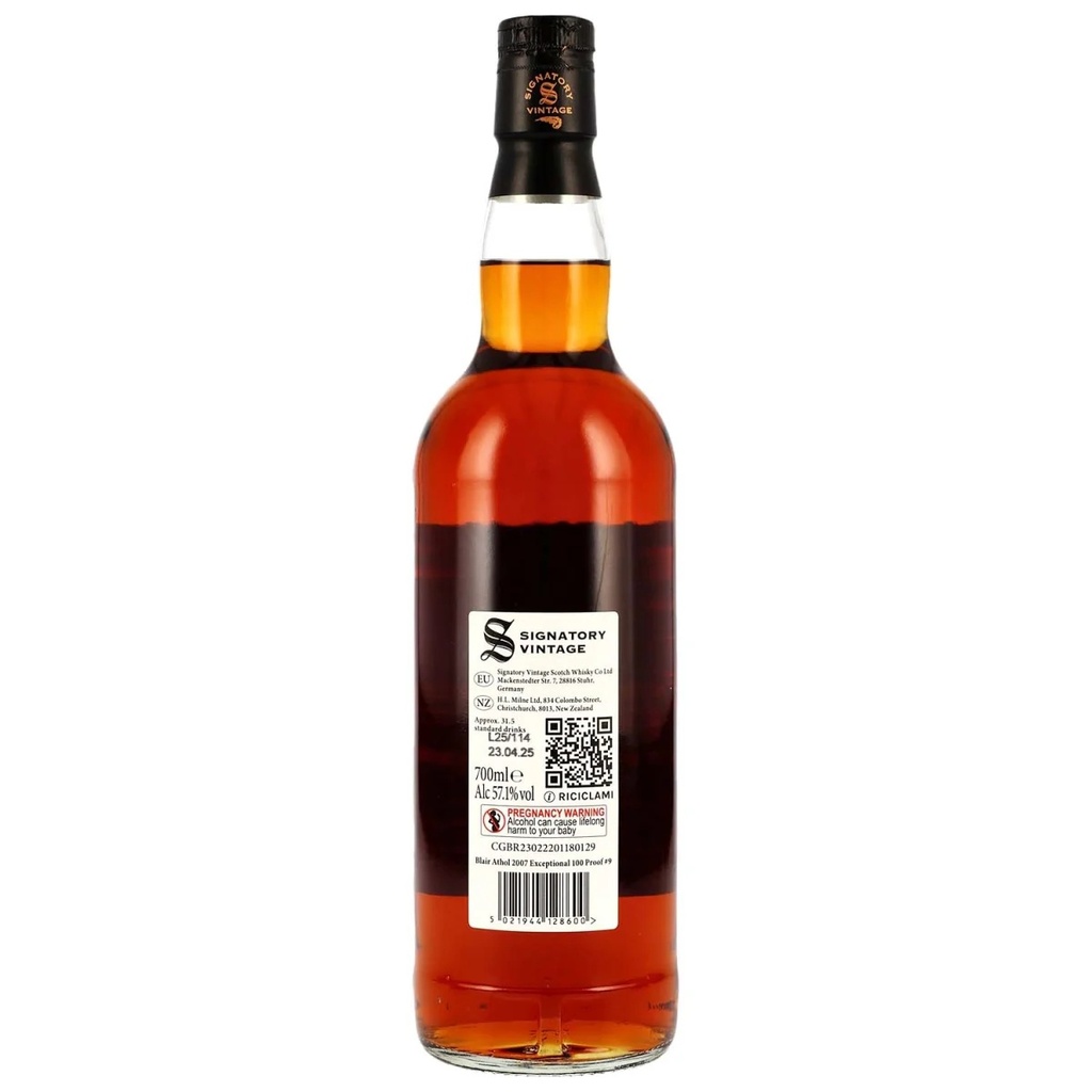 Blair Athol 17 Jahre - Exceptional Cask - 100 Proof Edition #9 - Oloroso Sherry Butts - Single Malt Scotch Whisky  57,1% Vol. 0,7l
