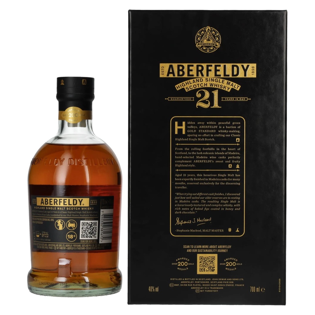 Aberfeldy 21 MADEIRA CASK Back