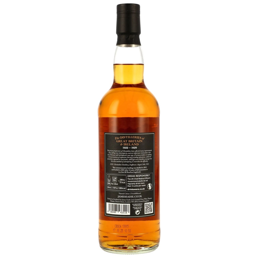James Eadie - Glendullan 2013/2025 - 12 Years Old First Fill Bourbon Hogsheads Speayside Single Malt Scotch 52,3% Vol. 0,7l