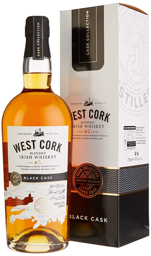 West Cork Char No. 5 Level Blended Irish Whiskey BLACK CASK Finish