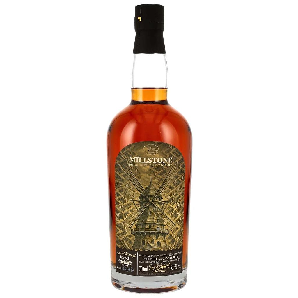 Millstone 8 Years Old - 2017/2025 - Zuidam - Dutch Windmills Collection No. 4 - Cask #17B106 - First Fill Moscatel Butt - Dutch Single Malt Whisky 53,8% Vol. 0,7l