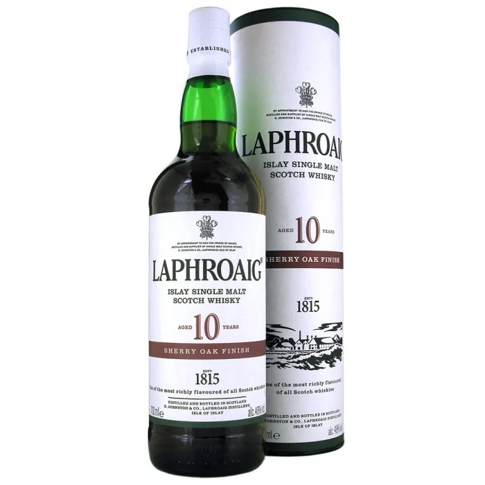 Laphroaig 10 Jahre Sherry Oak Finish mit Geschenkbox