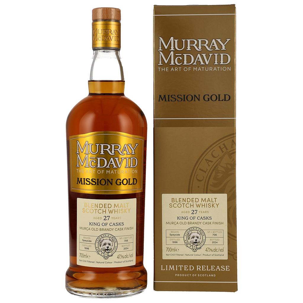 Murray McDavid 27 Years Old - 1996/2024 - King of Casks - Murca Old Brandy Cask Finish - Blended Malt Scotch Whisky 47,1% Vol. 0,7l