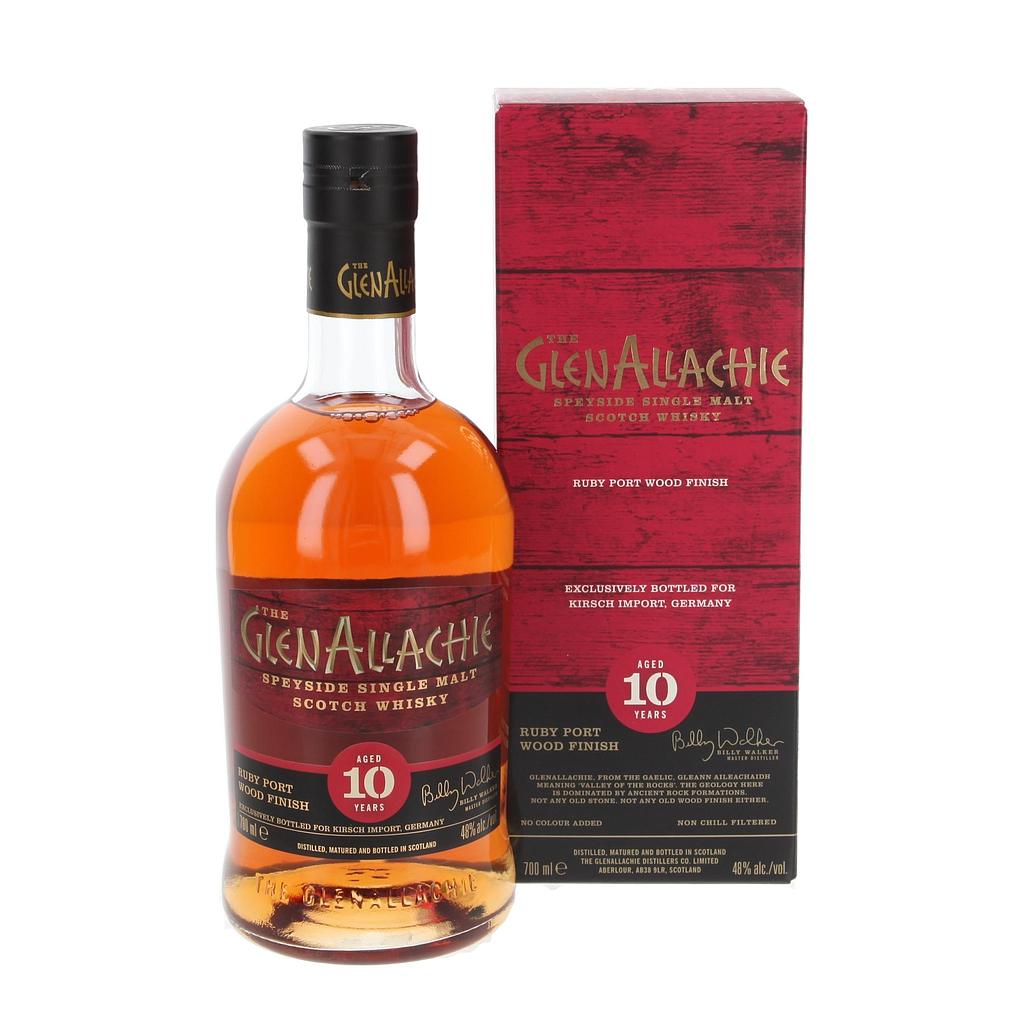 The GlenAllachie 10 Years Old RUBY PORT WOOD FINISH 48% Vol. 0,7l