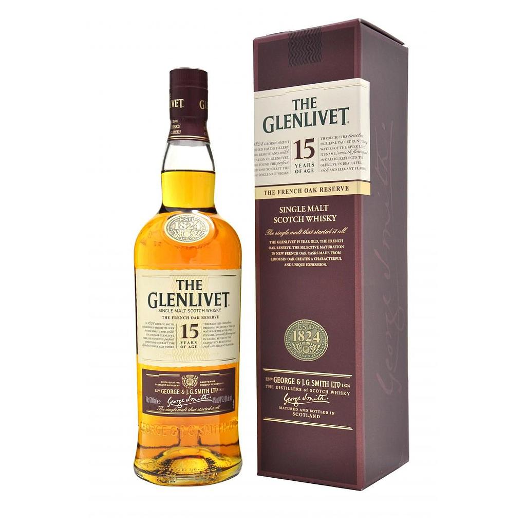The Glenlivet 15 Years Old FRENCH OAK RESERVE Single Malt Scotch Whisky