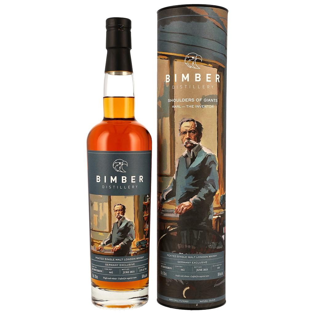 Bimber - Bourbon Cask #462 - Shoulder of Giants - Karl The Inventor Peated Single Malt London Whisky 58% Vol. 0,7l