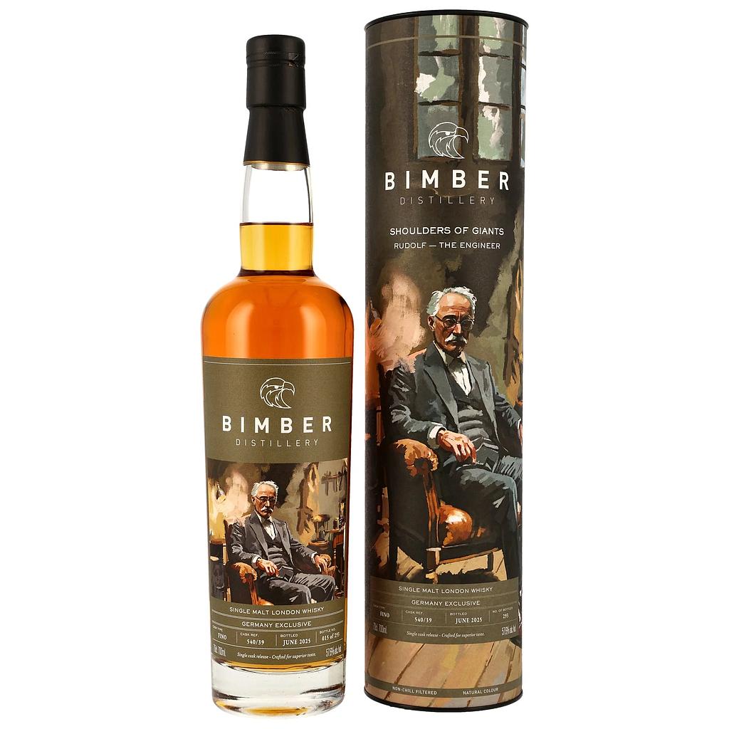 Bimber - Fino Sherry Cask #540/39 - Shoulder of Giants - Rudolf The Engineer Single Malt London Whisky 57,6% Vol. 0,7l
