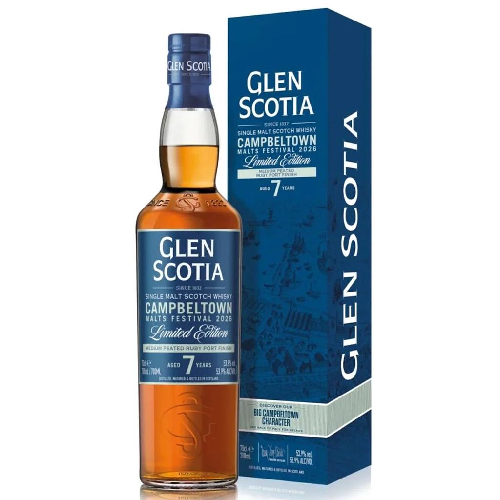 Glen Scotia - Campbeltown Festival Edition 2026 - 7 Years Old - Medium Peated Ruby Port Finish 53,9% Vol. 0,7l