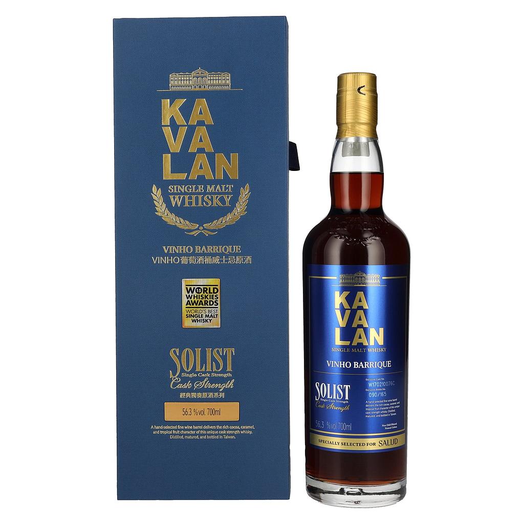 Kavalan SOLIST Vinho Barrique Cask Salud Single Malt Whisky 56,3% Vol. 0,7l