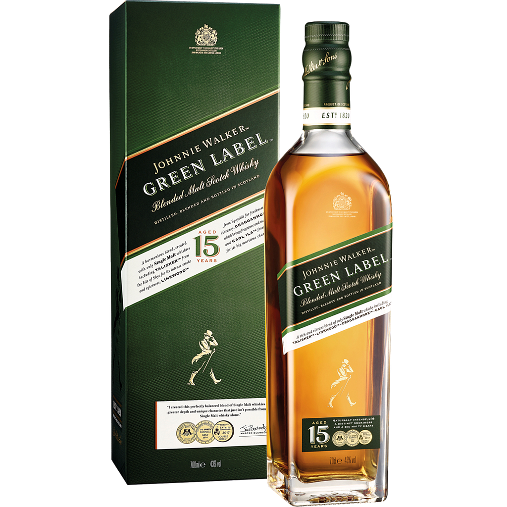 Johnnie Walker Green Label 15 Years Old 43% Vol. 0,7 l