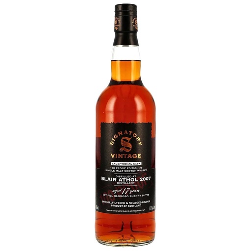 [P0001179] Signatory Vintage Exceptional Cask 100 Proof Edition #9 - Blair Athol 17 Years Old Oloroso Sherry Butts Single Malt Scotch Whisky  57,1% Vol. 0,7l