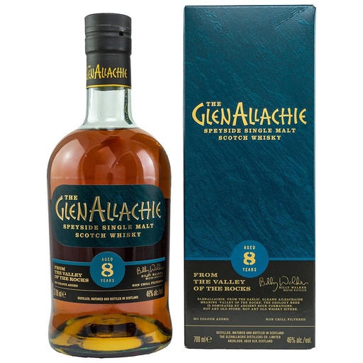 [P0001442] The GlenAllachie 8 Years Old PX & Oloroso Sherry Puncheons, Virgin Oak Casks, Red Wine Barriques 46% Vol. 0,7l