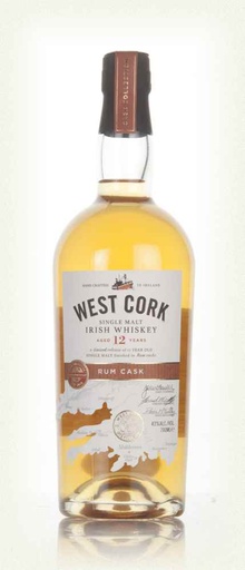 [P0001513] West Cork 12 Years Old Irish Whiskey Rum Cask Finish 