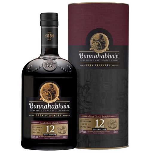 [P0000391] Bunnahabhain 12 Years Old - Cask Strength - 2025 Edition - Islay Single Malt Scotch Whisky 56,4% Vol. 0,7l