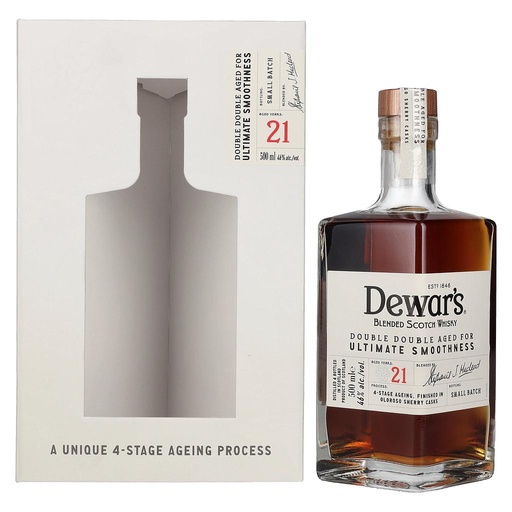 [P0000592] Dewar's 21 Years Old Double Double Aged Blended Scotch Whisky 46% Vol. 0,5l
