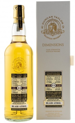 [P0000620] Duncan Taylor DIMENSIONS - Blair Athol 11 Years Old Cask Strength 54% Vol. 0,7l