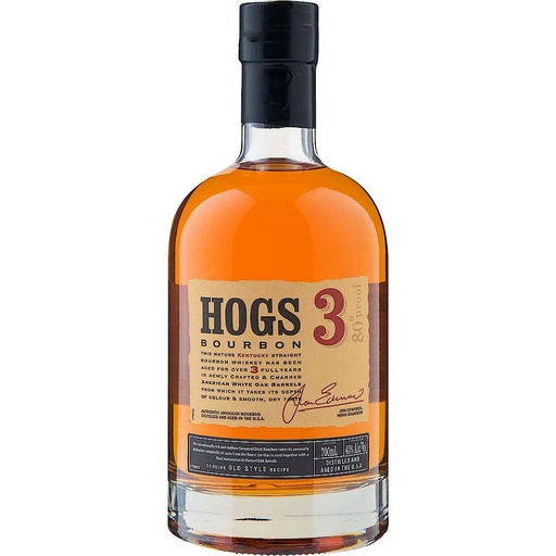 [P0000795] Hogs 3 Years Old Kentucky Straight Bourbon Whiskey 40% Vol. 0,7l