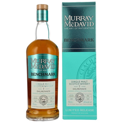 [P0001064] Murray McDavid 7 Years Old - 2016/2023 - Dalmunach - Benchmark  Series - Ximénez-Spinola PX Cask Finish 48,5% Vol. 0,7l