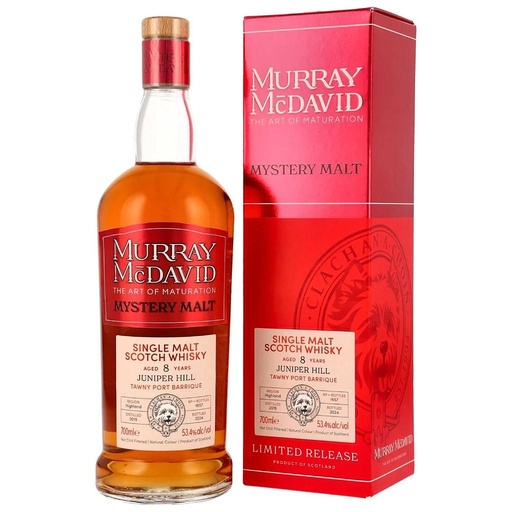 [P0001067] Murray McDavid 8 Years Old - 2015/2023 - Juniper Hill  - Mystery Malt Series - Tawny Port Barrique Finish 53,4% Vol. 0,7l