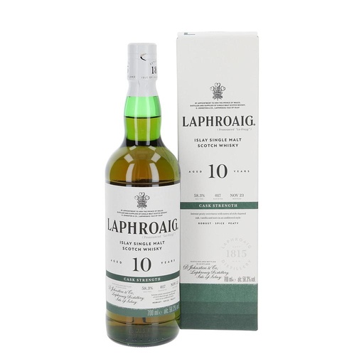 Laphroaig 10 Years Old Cask Strength Batch 17 mit Geschenkkarton